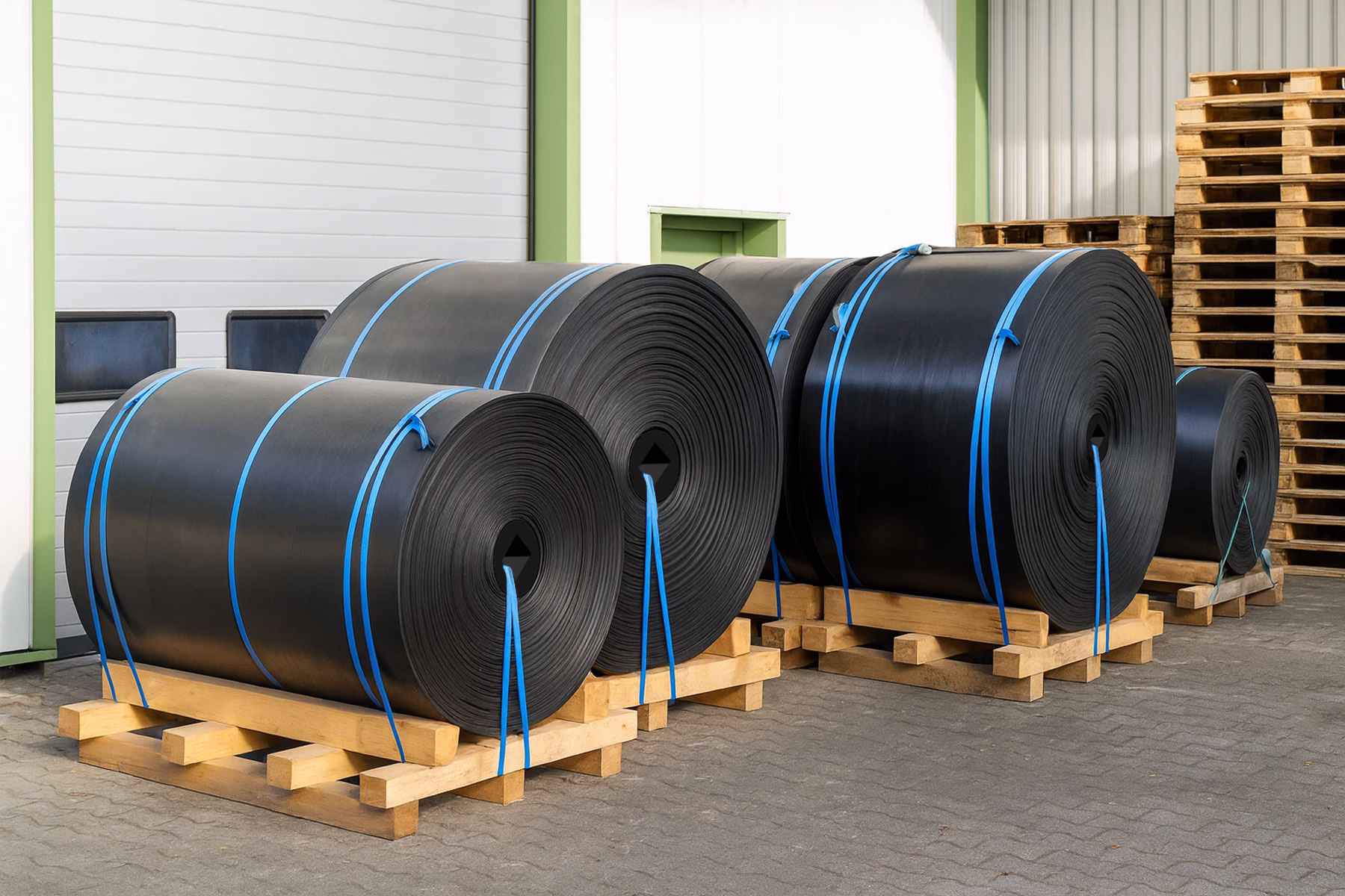 Dopravní pásy hladké.